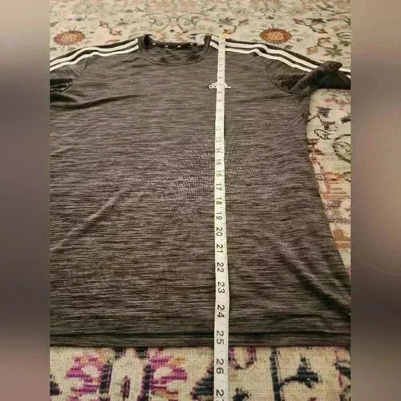 Adidas Men's Primegreen Aeroready Athletic Heather Grey Shirt Workout Top, sz SM - Picture 7 of 12
